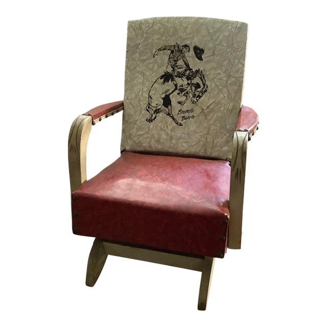 Vintage Bronco Buster Childs Chair For Sale