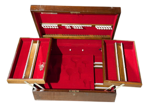 Vintage Wood Silverware Flatware Storage Box
