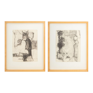 Robert O'Meara Abstract Composition Charcoals, 2