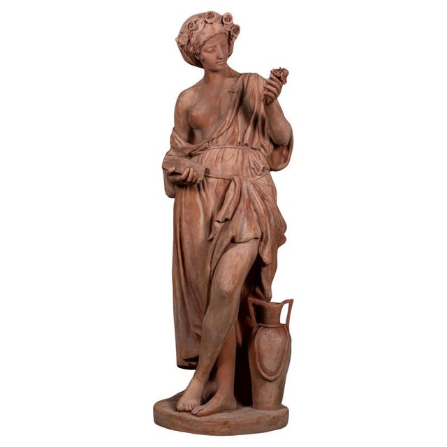 The 4 Seasons Statues in Terracotta Impruneta, Late 20th Century, Set of 4 For Sale - Image 12 of 15