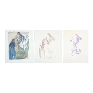 1960s Salvador Dali Divine Comedy Heaven Canto 27 Decomposition 3 Pieces For Sale
