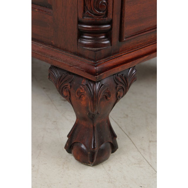 Chippendale Style Ball & Claw Mahogany Partners Desk For Sale - Image 16 of 17