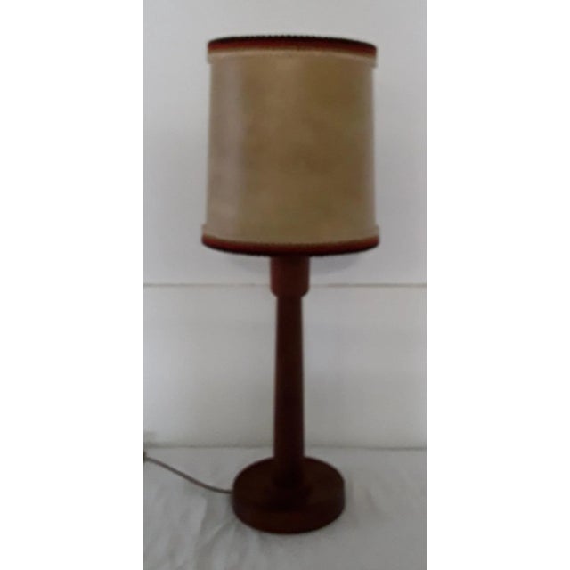 Wood Solid Teak Table Lamp, 1970s For Sale - Image 7 of 7