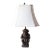 Vintage Mid Century Monkey Figural Table Lamp – Whimsical Animal Lighting – Bell Shade For Sale