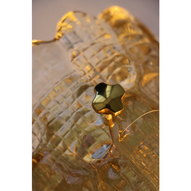 Glass and Brass Wall Lights by Carl Fagerlund for Orrefors, 1960, Set of 2 For Sale - Image 14 of 18