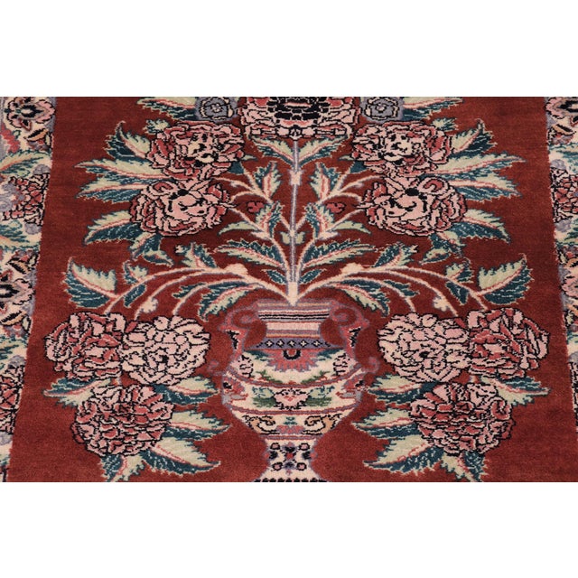 Shabby Chic 1990's Pak-Persian Rust/Beige Wool Rug - 3'1'' X 5'2'' For Sale - Image 4 of 9