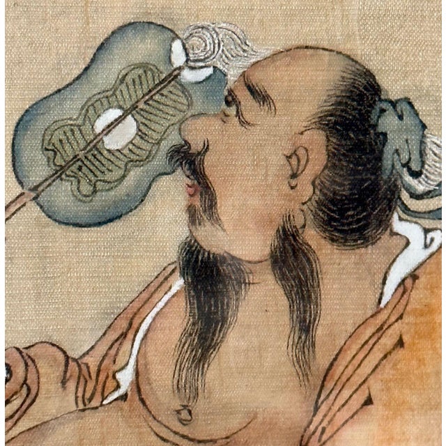 Set of Four Chinese Paintings in Rosewood Frames, Signed, 19th Century For Sale - Image 9 of 18