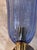Modern Contemporary Murano Blue Glass and Brass Sconces - a Pair For Sale - Image 3 of 7
