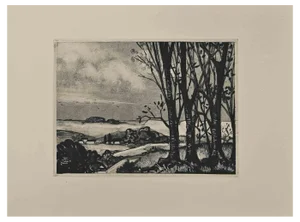 Georges-Henri Tribout, Landscape, Original Etching, Early 20th-Century