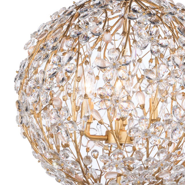 Traditional Regina Andrew Cheshire Chandelier Small in Gold Leaf For Sale - Image 3 of 6