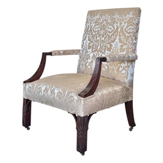 19th Century George III Style Gainsborough Lounge Chair For Sale