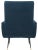 Velvet Retro Mid Century Accent Chair in Navy For Sale In Philadelphia - Image 6 of 10