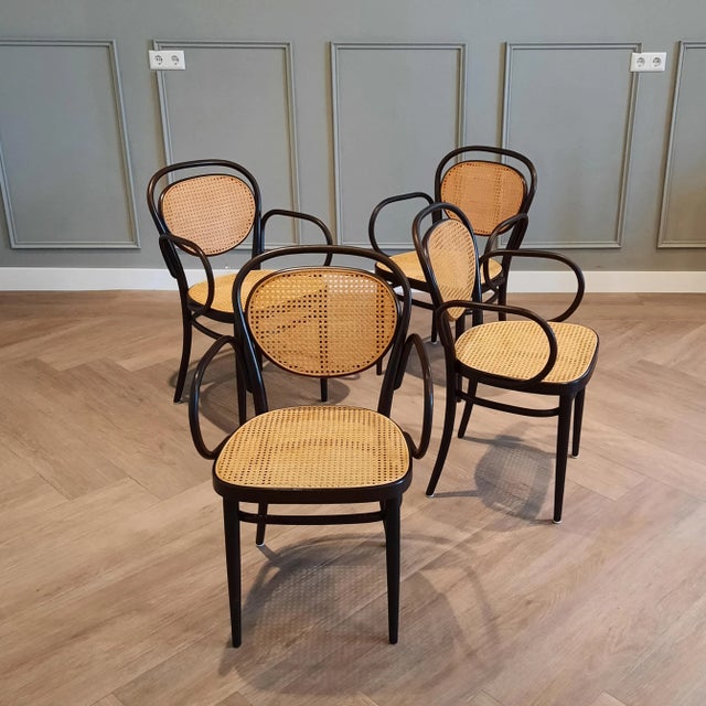No. 215 RF Chairs by Michael Thonet, 1980, Set of 4 For Sale - Image 3 of 12