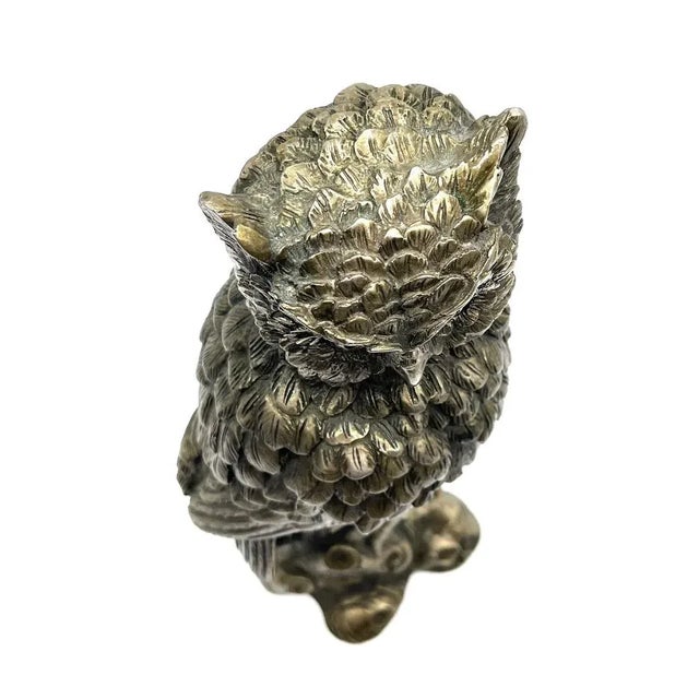 Art Deco Metal Owl For Sale - Image 10 of 12