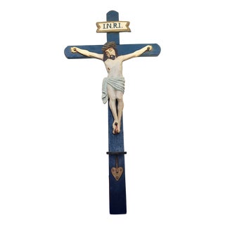 Wooden Cross of Saint Jesus, 1890s For Sale