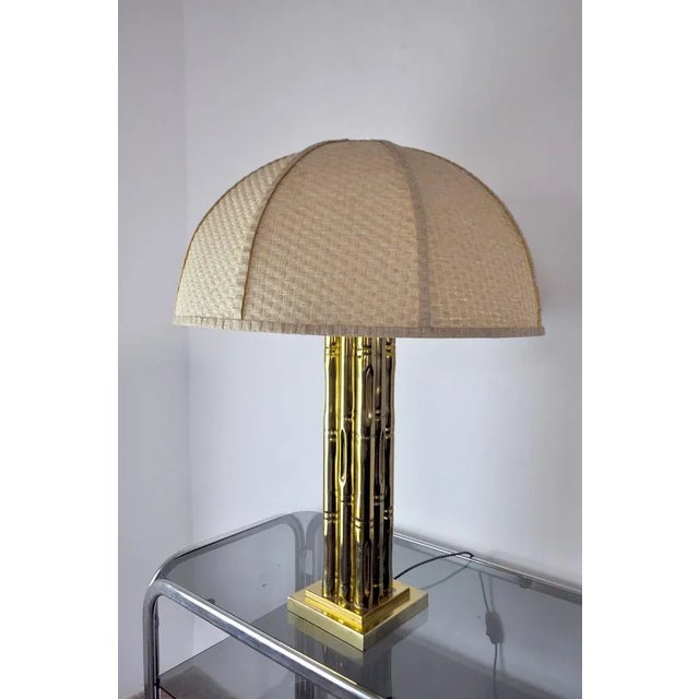 Hollywood Regency Faux Bamboo Regency Brass Lamp, France, 1970 For Sale - Image 3 of 10