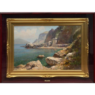 Valentino White, Landscape Composition, 20th century, Oil Painting on Cardboard For Sale