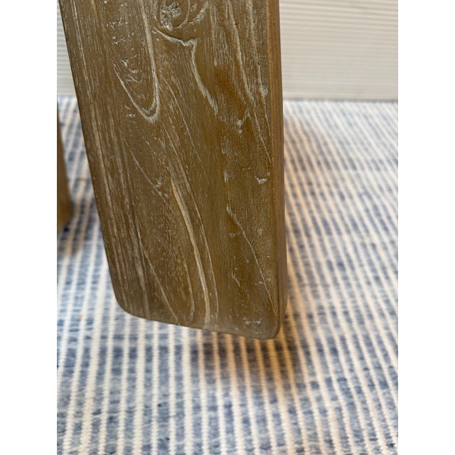 Wood Brownstone Royce Teak Side Table For Sale - Image 7 of 12