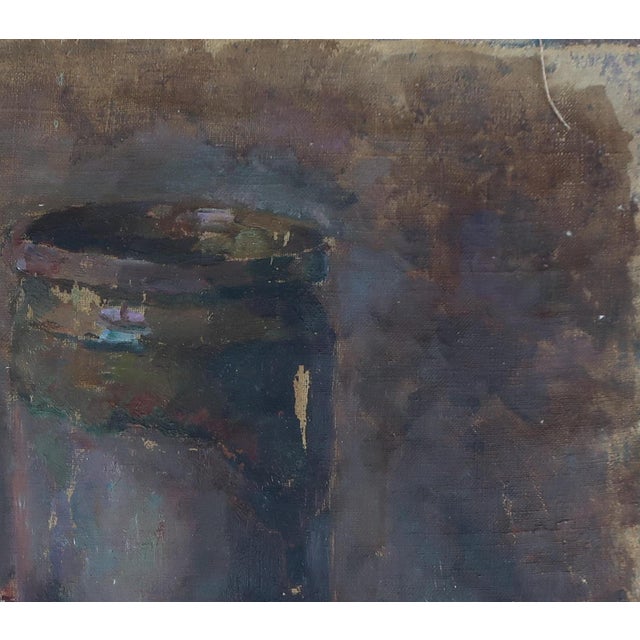 Realism Still-Life Antique Oil Painting Original Soviet Art Ukrainian Artist Sokolovsky 40-47 1970s For Sale - Image 3 of 6