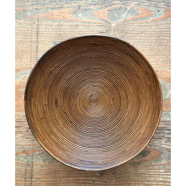 Vintage Pencil Reed Decorative Bowl For Sale - Image 10 of 12