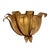 Italian Mid-Century Gilt Metal Floral Wall Sconce For Sale - Image 4 of 9