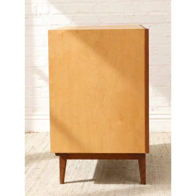 Mid 20th Century Mid 20th Century Birdseye Maple Lowboy Three-Drawer Dresser For Sale - Image 5 of 12
