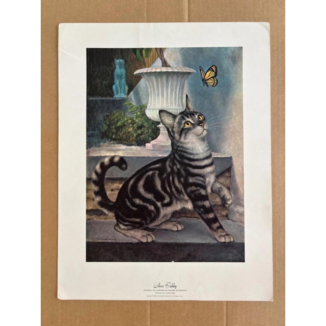 Up for sale is this lovely vintage cat print by Girard Goodenow, published in 1965. This print, one of several of his...
