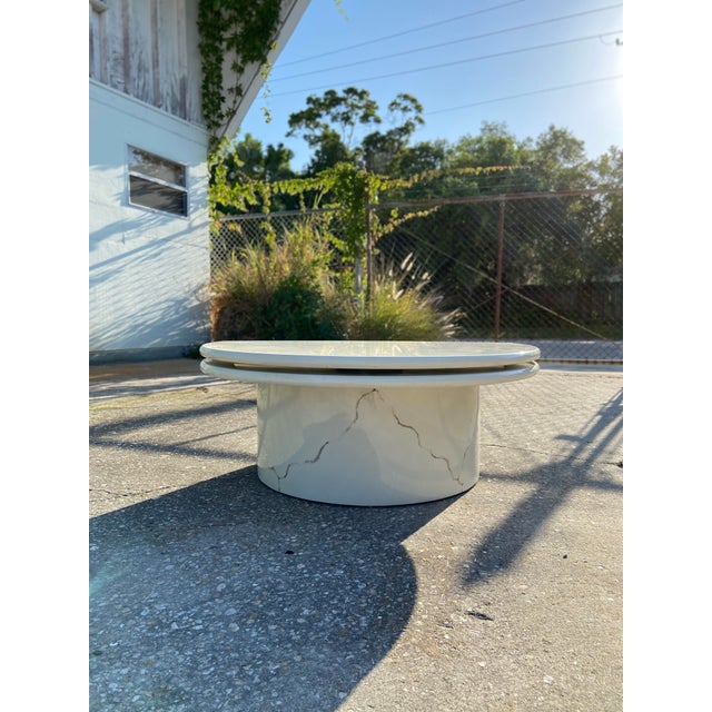 This table is too cool! Modern swivel coffee table in a Karl Springer style. Swivel to whichever shape you desire, half...