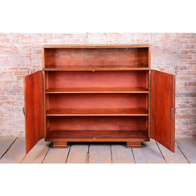 Glass Ard Deco Commode in Walnut and Glass, Czech, 1920s For Sale - Image 7 of 18