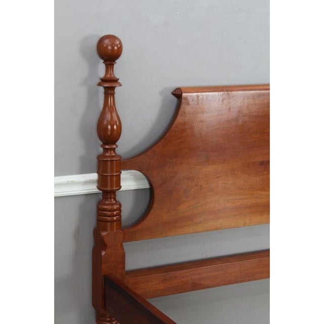 Mid 20th Century Vintage Campbellsville Full Size Solid Cherry Low Post Cannonball Bed Chairish