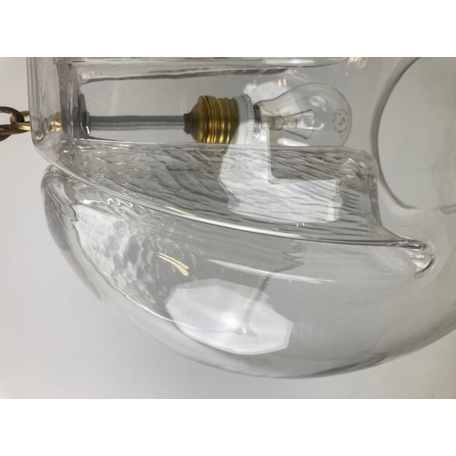 Glass Pendant Light attributed to Peil and Putzler, 1970s For Sale - Image 9 of 13