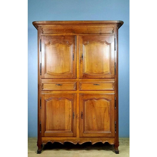 Louis XV Four-Door Walnut Cabinet For Sale - Image 6 of 6
