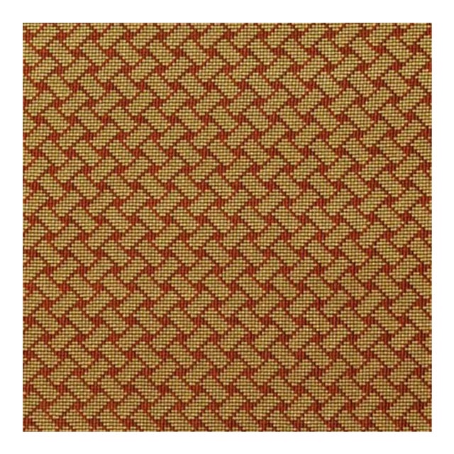 Schumacher Bristol Weave Fabric in Pomegranate For Sale