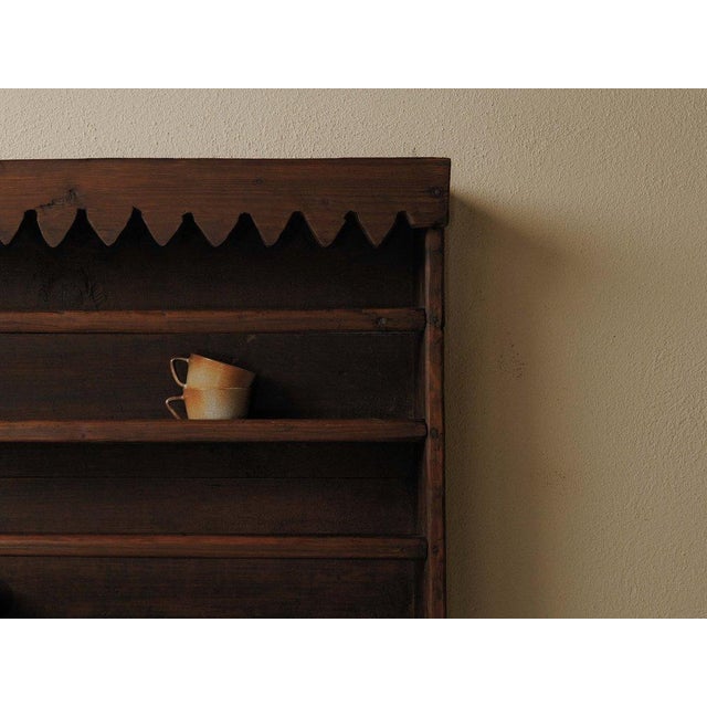 Antique French Folk Art Wall Shelf in Wood, 1900 For Sale - Image 10 of 12