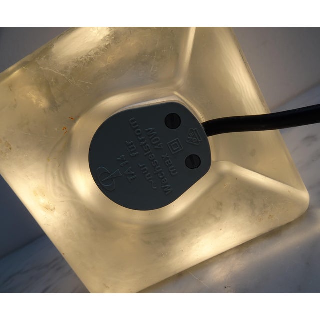 Germany Frosted Glass Cube Table Lamp from Peill & Putzler, 1960s, in Flawless conditions. Designed 1960 to 1969 This...