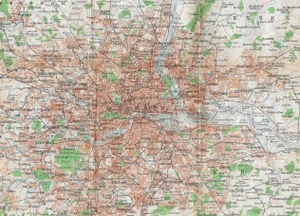 1950s London City Map