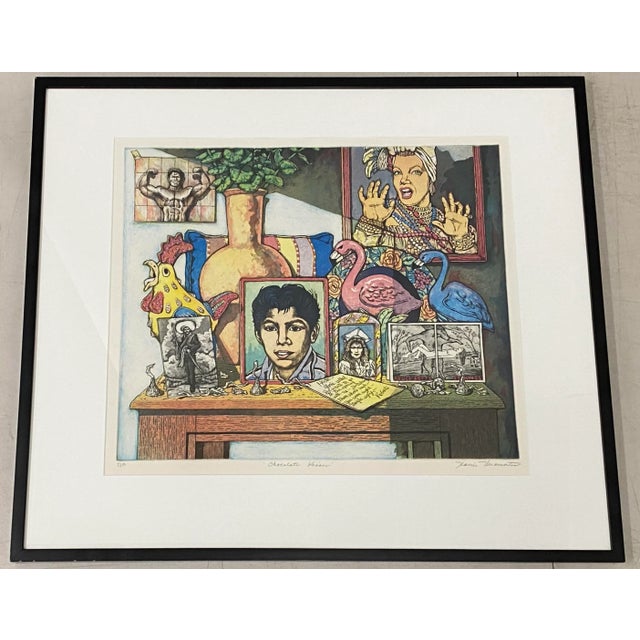 Xavier Viramontes "Chocolate Kisses" Studio Proof Pencil Signed Color Etching For Sale - Image 13 of 13