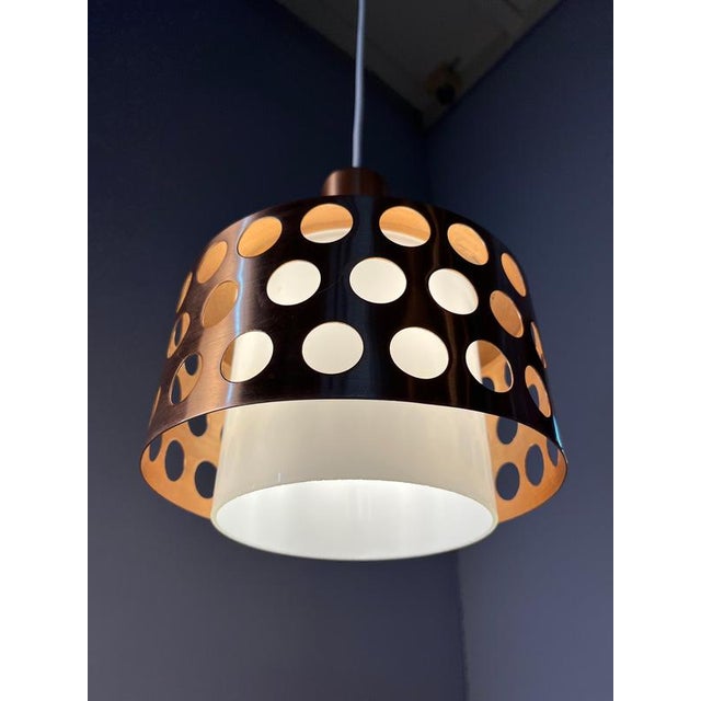 Copper and Glass Pendant, Sweden For Sale - Image 9 of 11