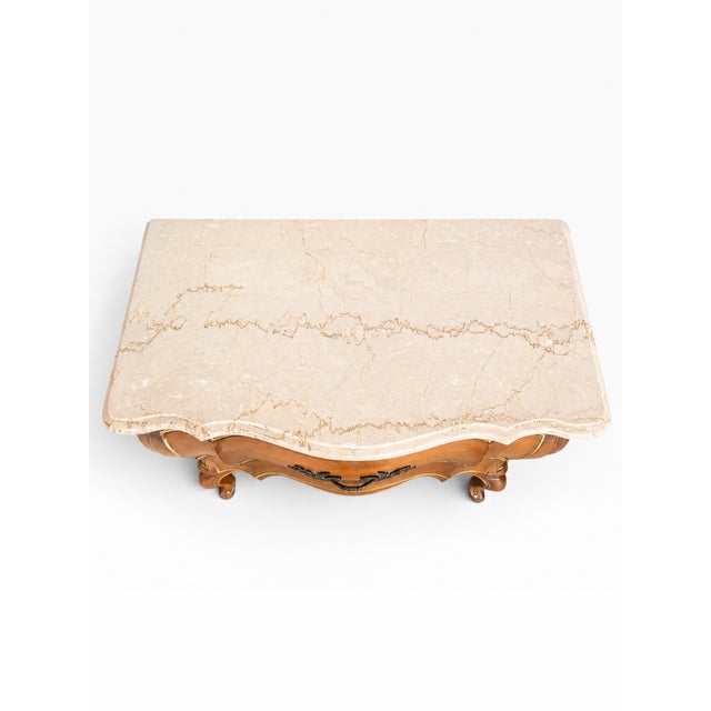 Late 20th Century Pair of John Widdicomb Louis XV Style Marble-Top Nightstands For Sale In Miami - Image 6 of 16