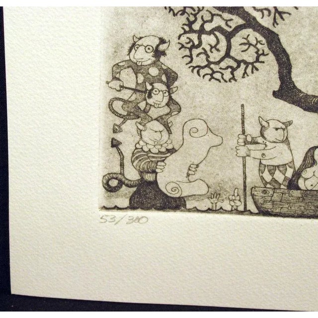 Charles Bragg 1980s "Envy" Contemporary Surrealist Style Print by Charles Bragg For Sale - Image 4 of 8