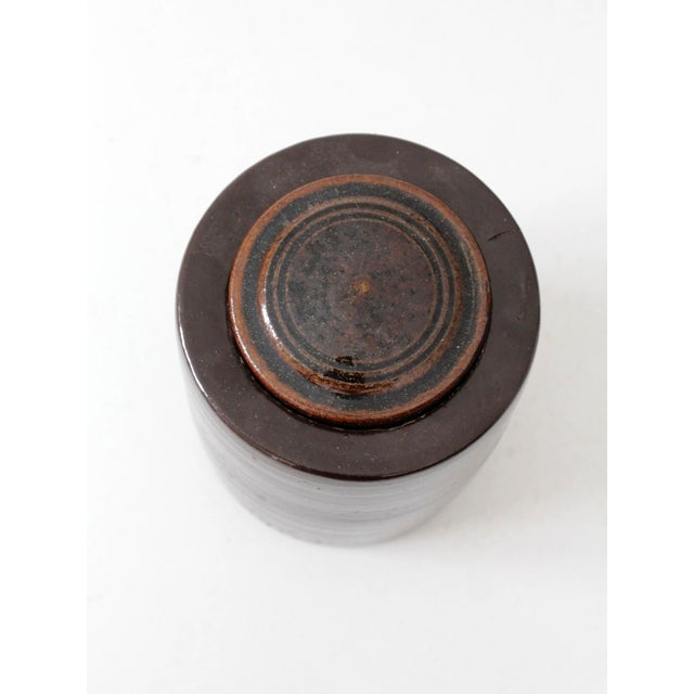Vintage Studio Pottery Lidded Canister For Sale - Image 11 of 11