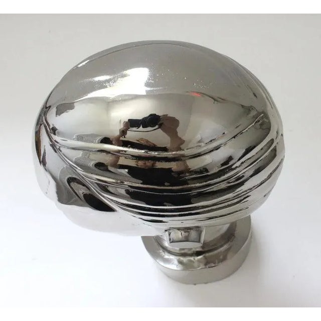 Art Deco Franz Hagenaur Style Nickel Plated Bust For Sale - Image 3 of 13