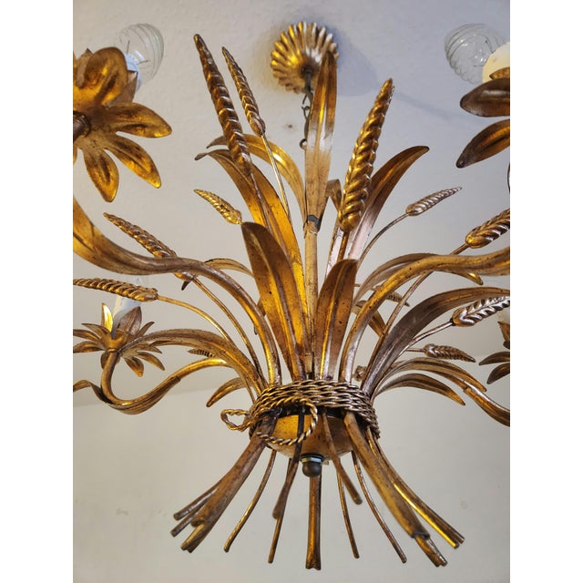 Vintage 5-Light Florentine Chandelier, Italy, 1960s For Sale - Image 10 of 18