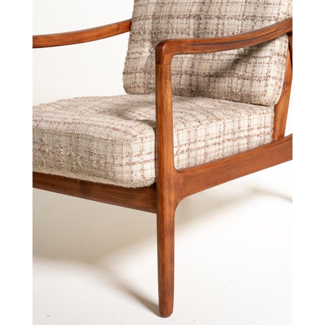 Set of Model 109 Lounge Chair and Ottoman by Ole Wanscher for France & Søn, 1950s For Sale - Image 10 of 12