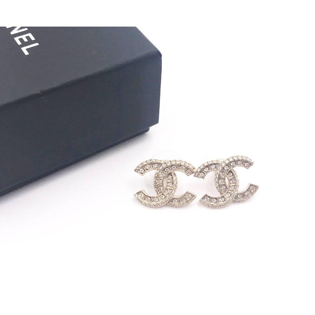 Chanel Brand New Classic Gold CC Crystal Block Piercing Earrings *Marked 24 *Made in France *Comes with the original box,...
