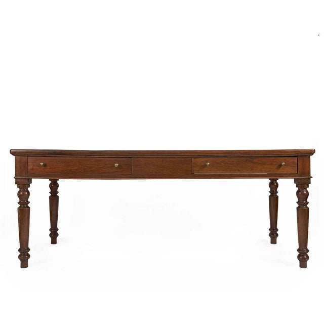 Rectangular Walnut Dining Table with Drawers, 1800 For Sale - Image 11 of 11