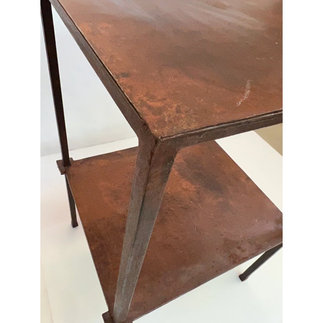 Mid 20th Century Vintage Industrial Iron Table For Sale - Image 5 of 13