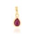 Pear-Cut Ruby Solitaire Pendant in 14k Yellow Gold by VRJewels For Sale - Image 9 of 15