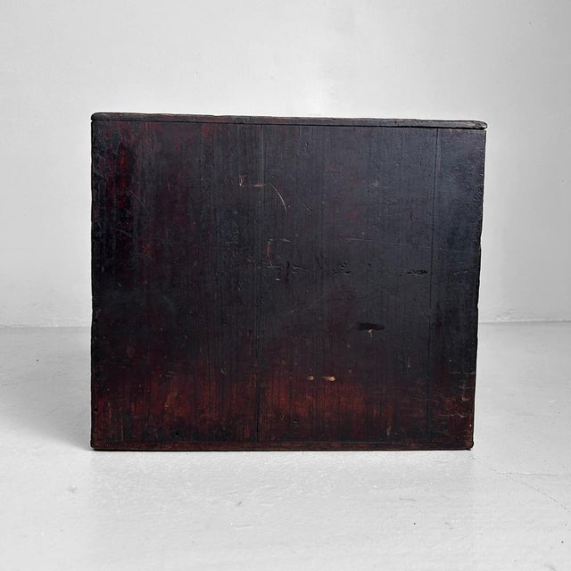 Meiji Wooden Calligraphy Drawer Cabinet, Japan For Sale - Image 11 of 13