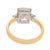 Mid 20th Century Mid 20th Century Gia 3.02 Carat Old Mine Cut Diamond 18k Two Tone Gold Engagement Ring, Size 6 For Sale - Image 5 of 7